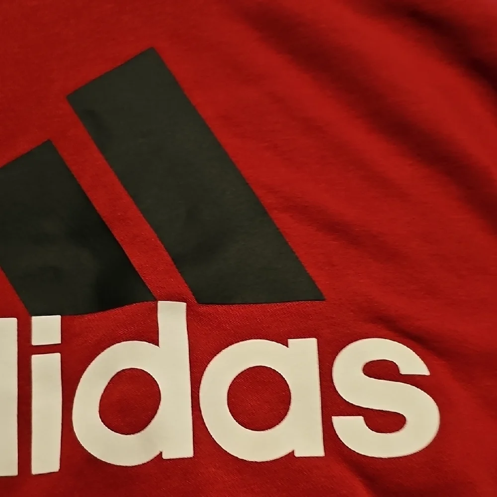 Adidas Sweatshirt Hoodie Red Apparel White Black Size 14/16 Activewear Athletic